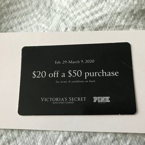 VS Reward Card-$20 off $50